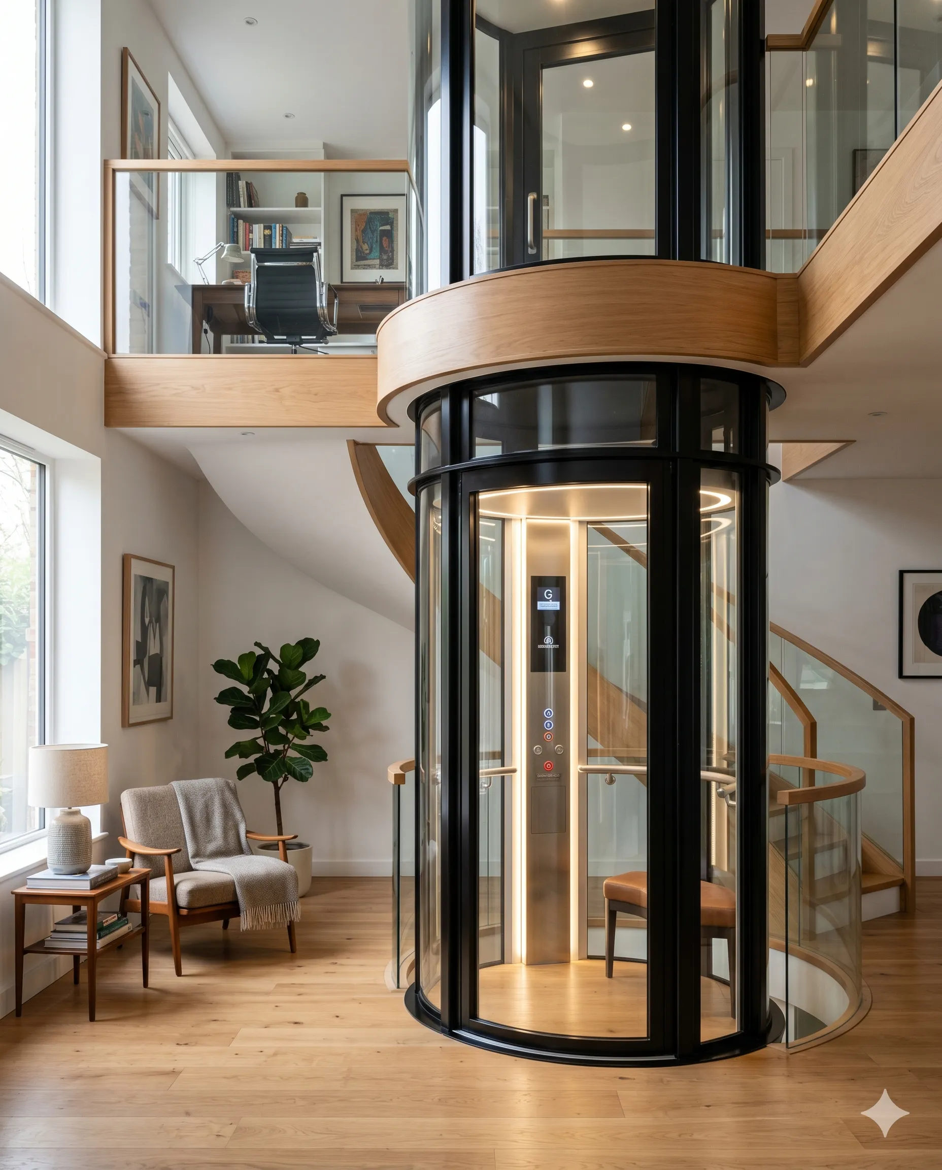 Compact home lifts for villas and duplex homes